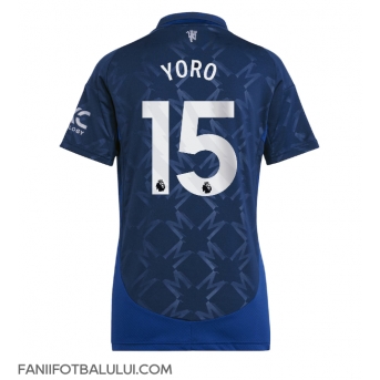 Manchester United Leny Yoro #15 Tricou Fotbal Replică 2024-25 Femei Deplasare